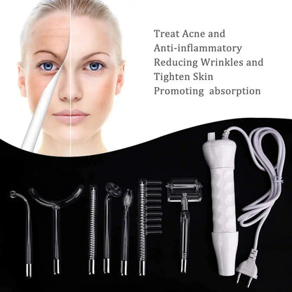 GloWave™ 7-in-1 Fused Facial Magic: High-Frequency Skin Therapy Wand
