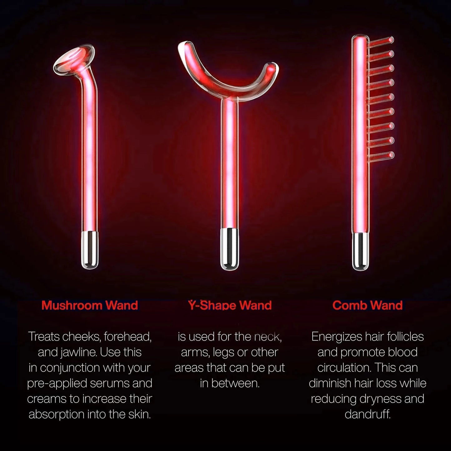 GloWave™ 6-in-1 Facial Magic: High-Frequency Skin Therapy Wand